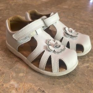 Stride Rite white leather sandals